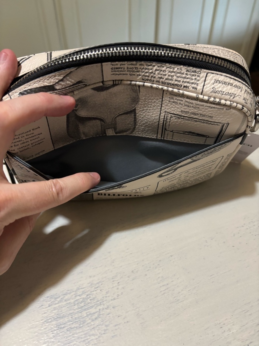 New w tags! Coach Newspaper Print Crossbody - Picture 5 of 6